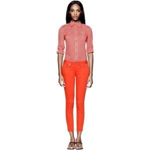 ⭐️ NWT- TORY BURCH ALEXA CROPPED SKINNY JEAN IN POPPY RED- size 30